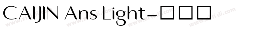 CAIJIN Ans Light字体转换